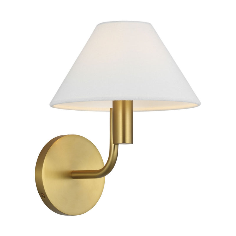 Visual Comfort Studio SLW1001BBS One Light Wall Sconce, Burnished Brass