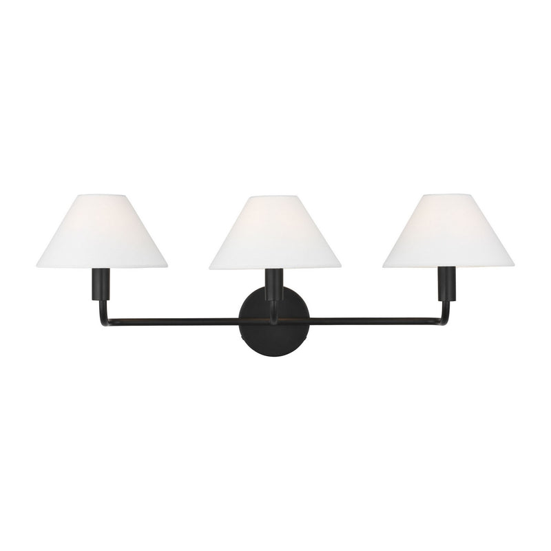 Visual Comfort Studio SLW1023AI Three Light Wall Sconce, Aged Iron