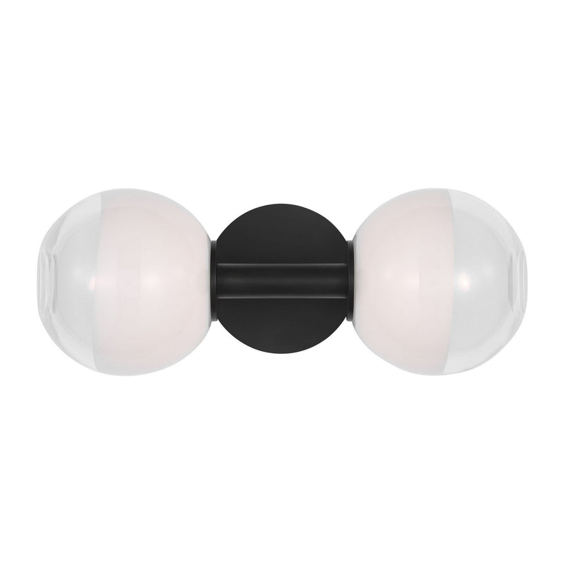 Visual Comfort Studio SLW1032AI Two Light Wall Sconce, Aged Iron