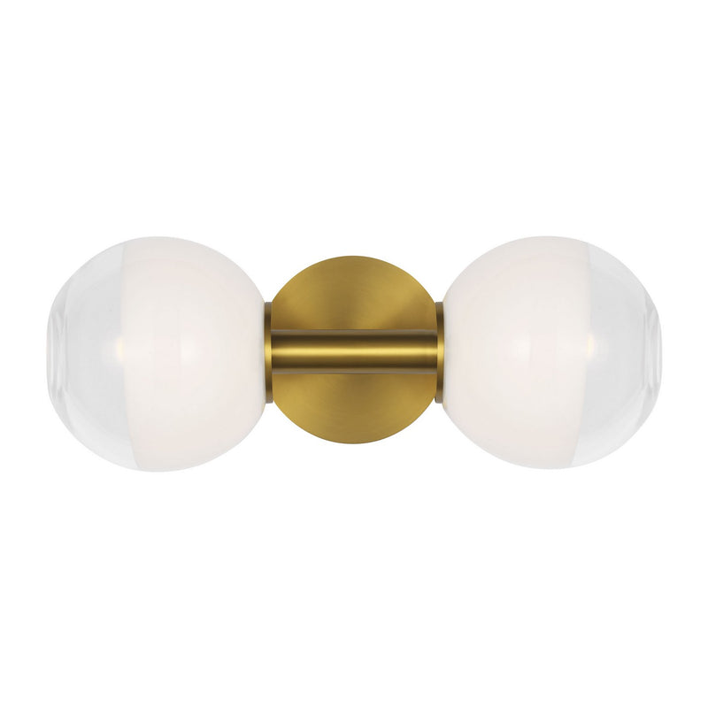 Visual Comfort Studio SLW1032BBS Two Light Wall Sconce, Burnished Brass