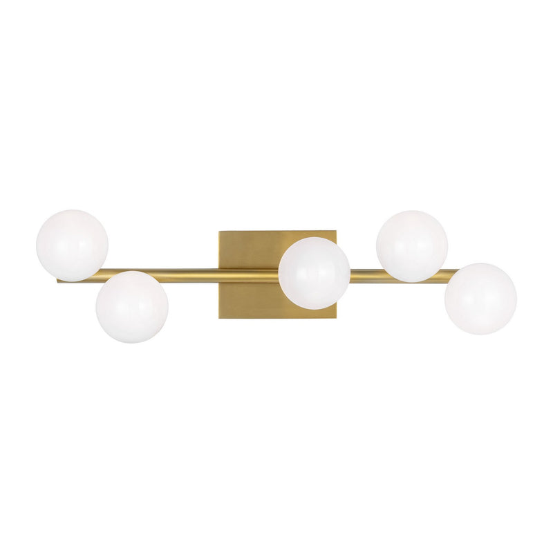 Visual Comfort Studio SLW1055BBS Five Light Vanity, Burnished Brass
