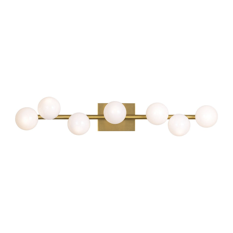 Visual Comfort Studio SLW1067BBS Seven Light Vanity, Burnished Brass