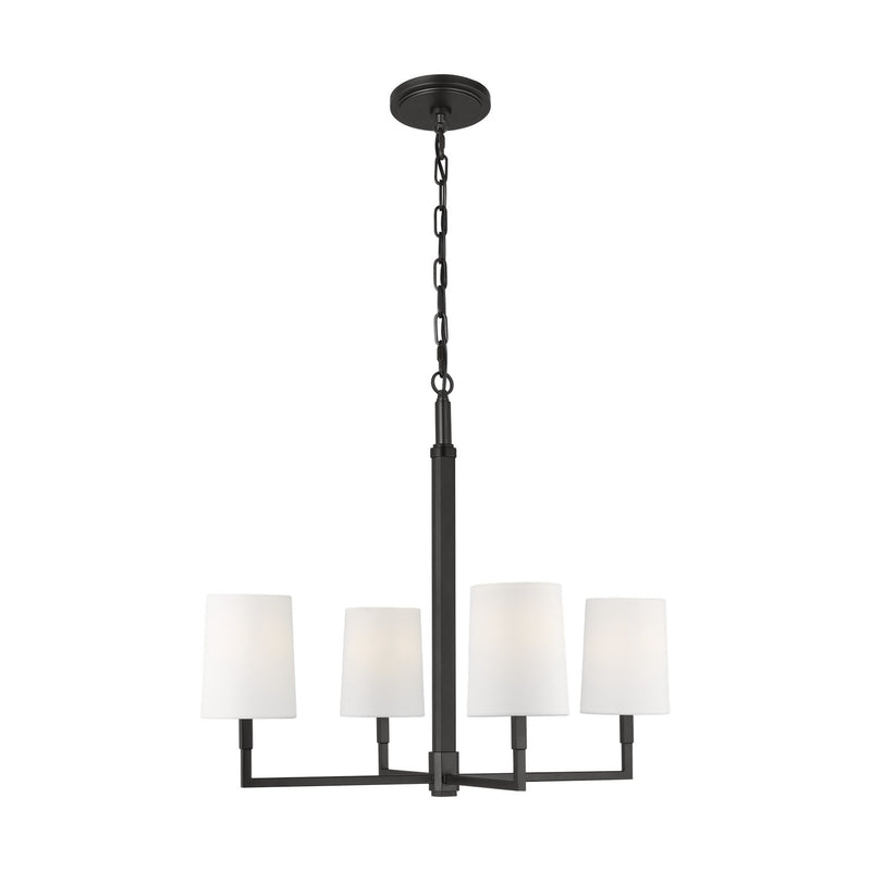 Visual Comfort Studio TC1194AI Four Light Chandelier, Aged Iron