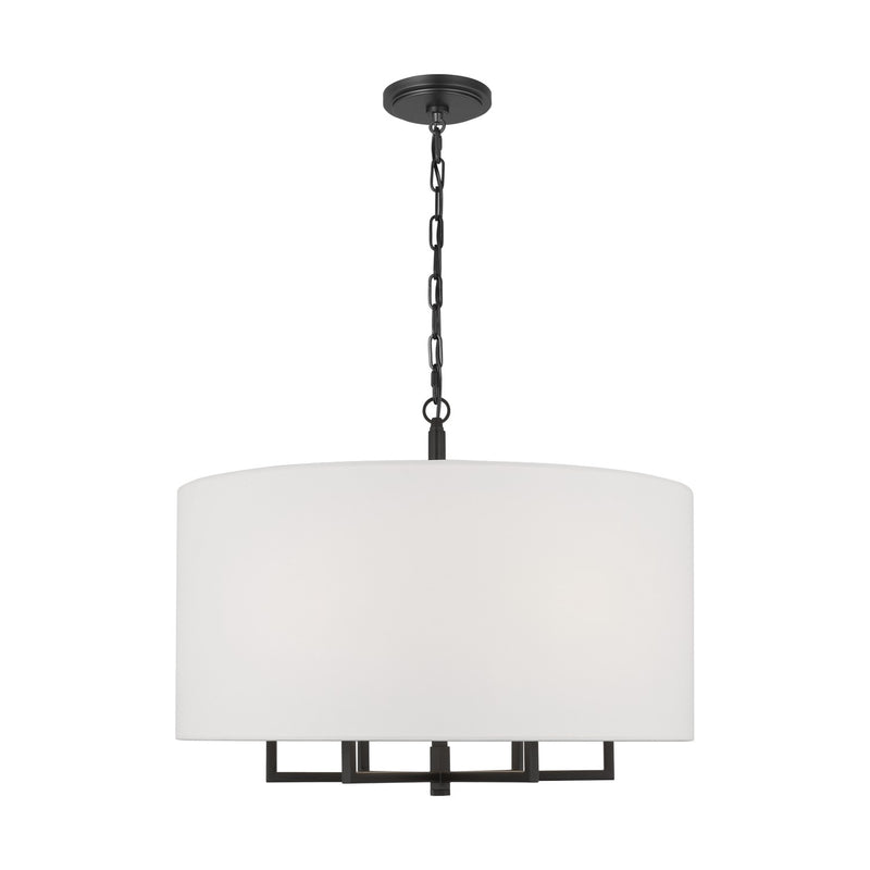 Visual Comfort Studio TC1206AI Six Light Chandelier, Aged Iron