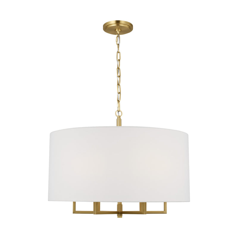 Visual Comfort Studio TC1206BBS Six Light Chandelier, Burnished Brass