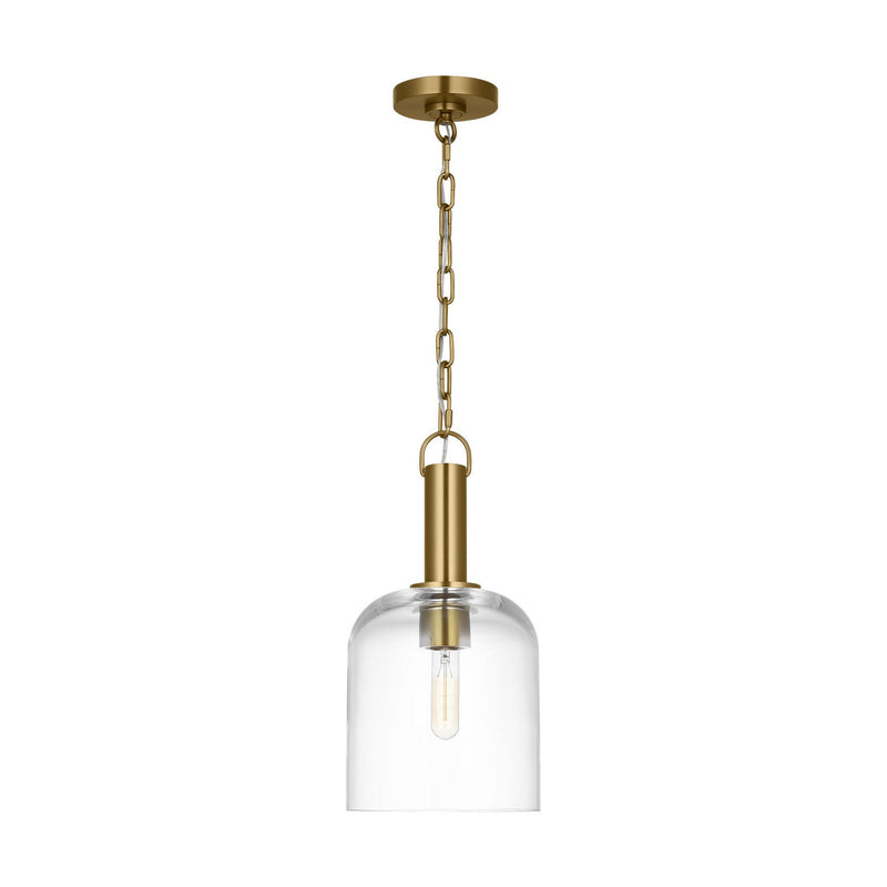 Visual Comfort Studio TFP1021BBS One Light Pendant, Burnished Brass