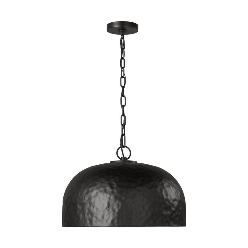 Visual Comfort Studio TFP1031AI One Light Pendant, Aged Iron
