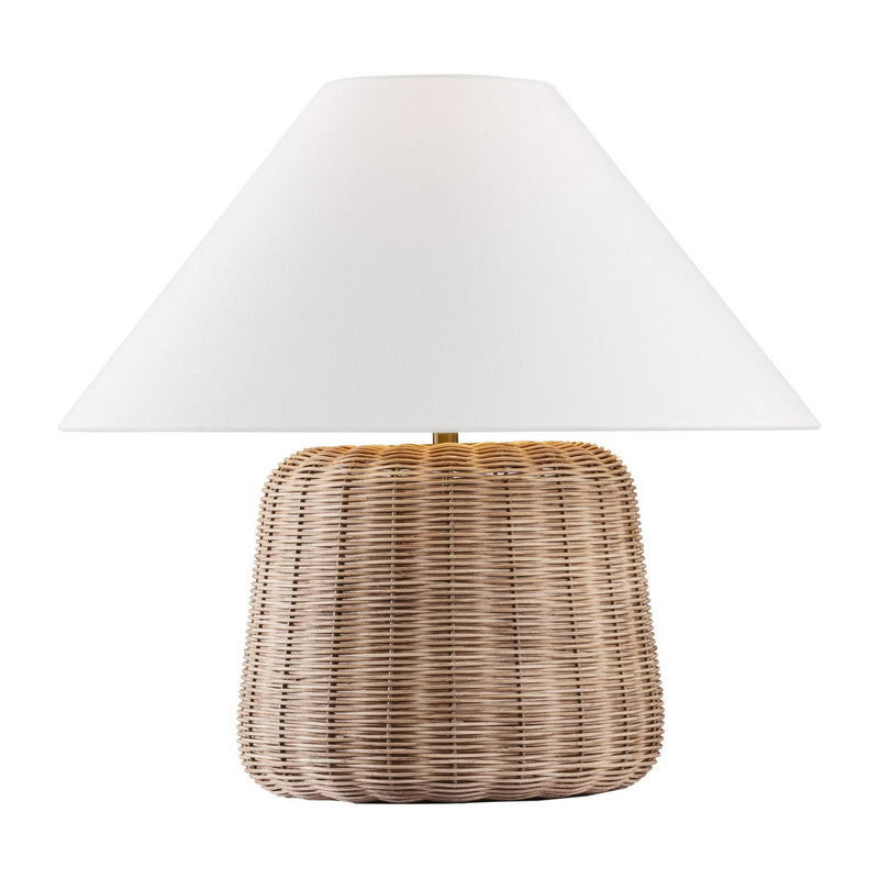 Visual Comfort Studio TFT1041BRTN One Light Table Lamp, Blonde Rattan