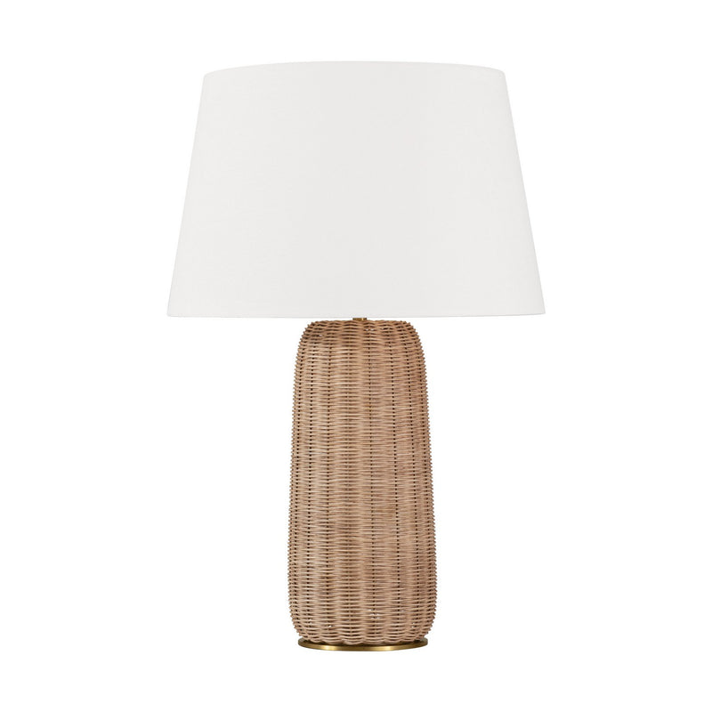 Visual Comfort Studio TFT1051BRTN One Light Table Lamp, Blonde Rattan