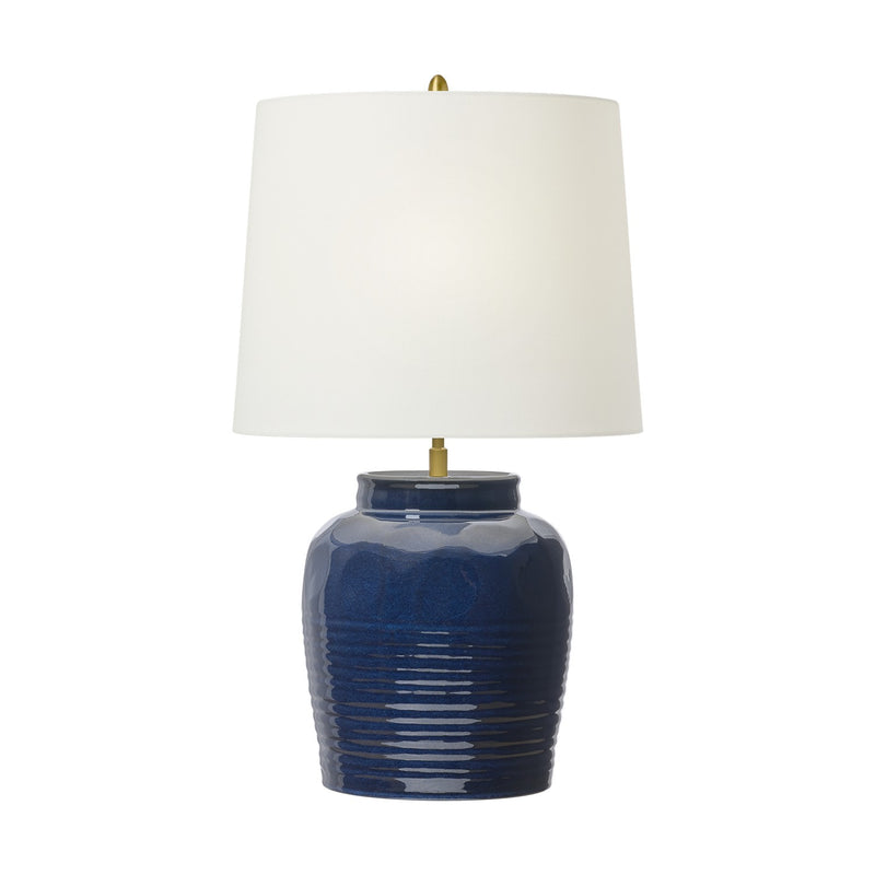 Visual Comfort Studio TT1261MBB One Light Table Lamp, Mix Blue Brown