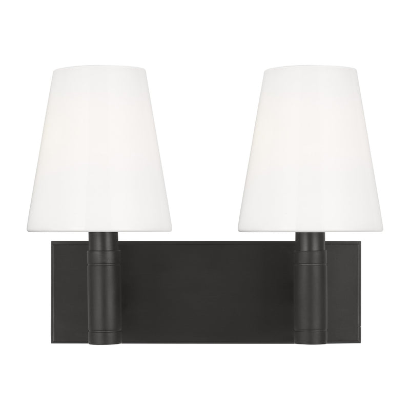 Visual Comfort Studio TV1022AI Two Light Vanity, Aged Iron