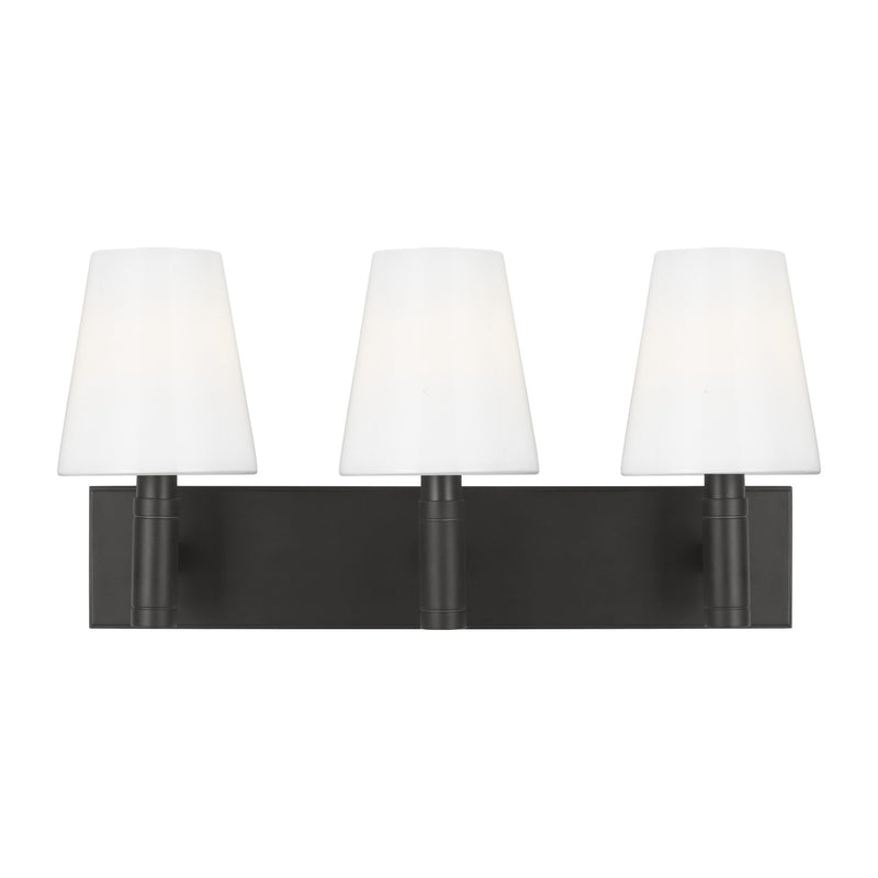 Visual Comfort Studio TV1033AI Three Light Vanity, Aged Iron