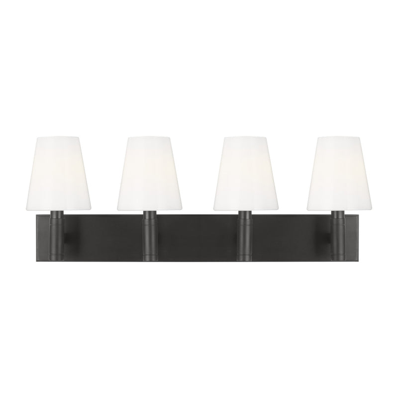 Visual Comfort Studio TV1044AI Four Light Vanity, Aged Iron