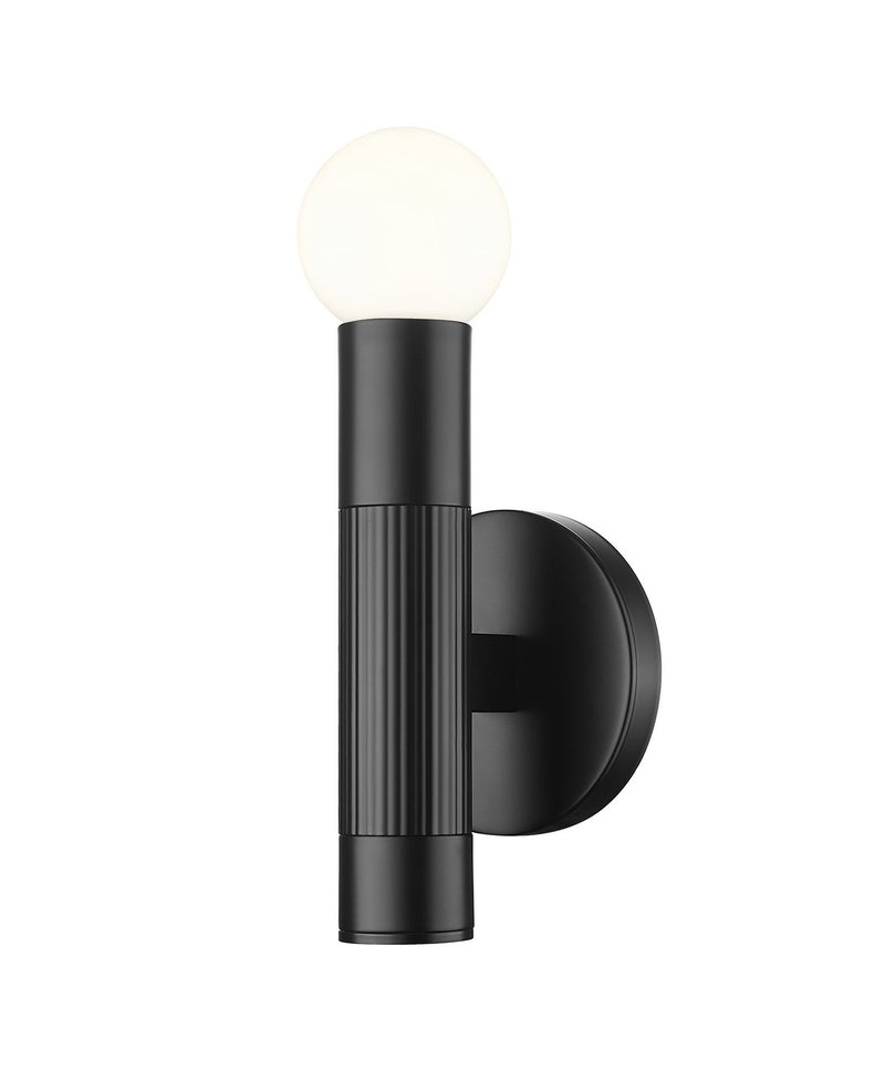 Z-Lite 1956-1S-MB One Light Wall Sconce, Matte Black