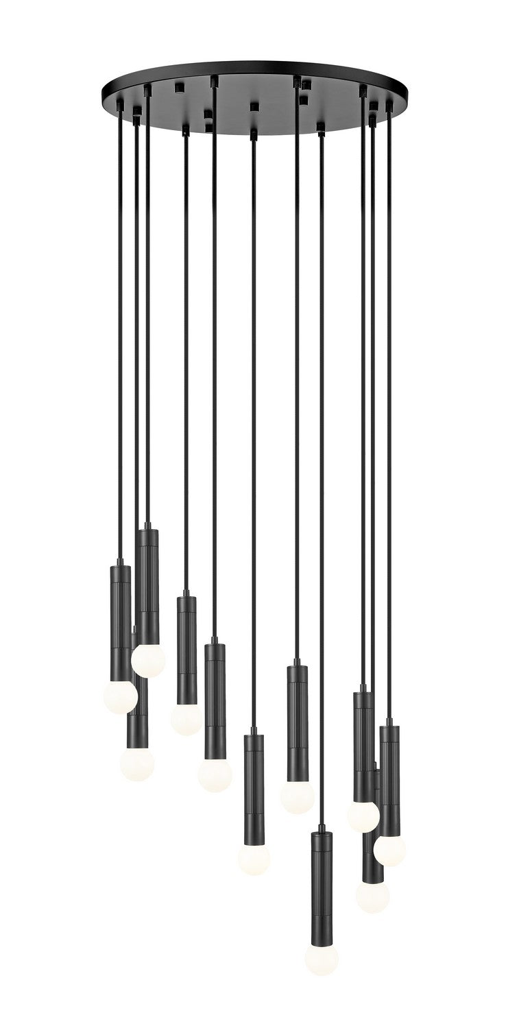 Z-Lite 1956P-11R-MB 11 Light Chandelier, Matte Black