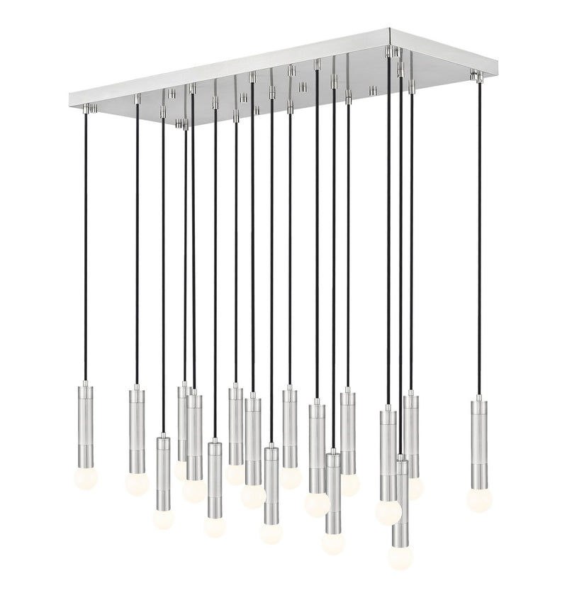 Z-Lite 1956P-17L-BN 17 Light Linear Chandelier, Brushed Nickel