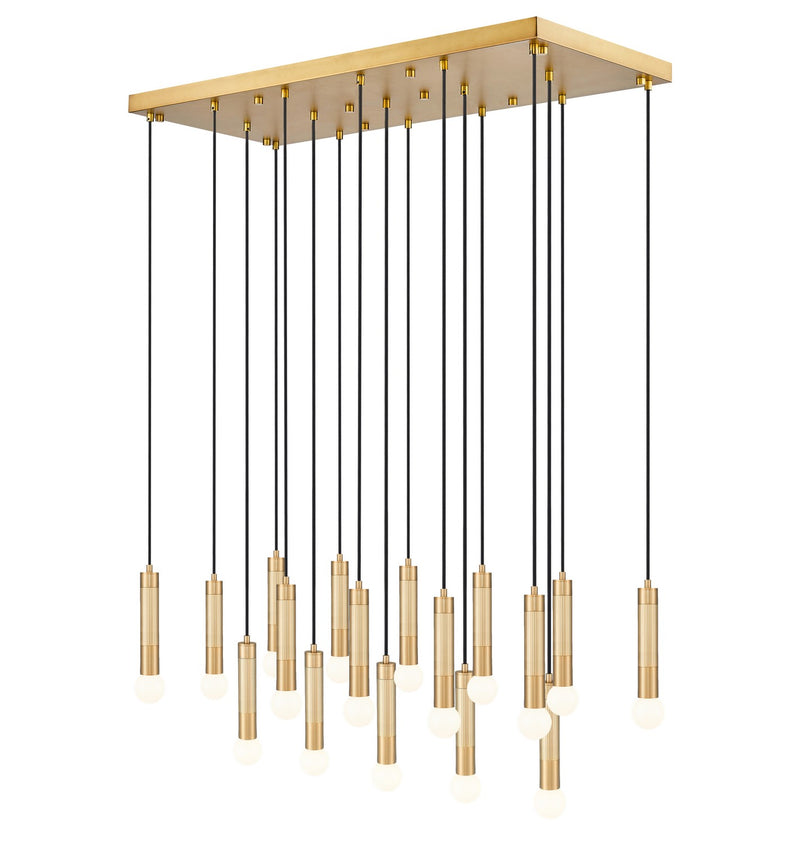 Z-Lite 1956P-17L-MGLD 17 Light Linear Chandelier, Modern Gold