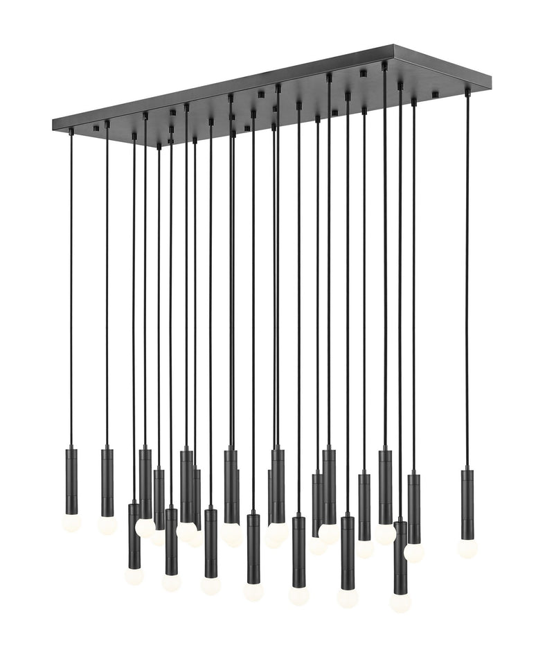 Z-Lite 1956P-23L-MB 23 Light Linear Chandelier, Matte Black