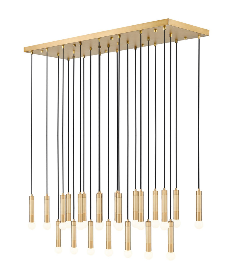 Z-Lite 1956P-23L-MGLD 23 Light Linear Chandelier, Modern Gold