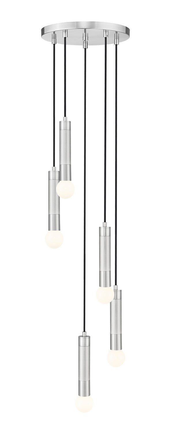 Z-Lite 1956P-5R-BN Five Light Chandelier, Brushed Nickel