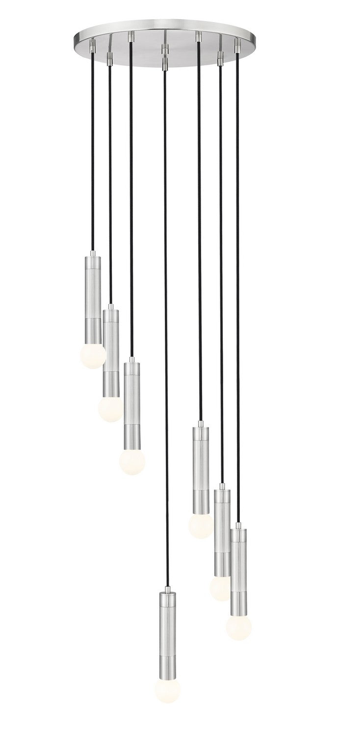Z-Lite 1956P-7R-BN Seven Light Chandelier, Brushed Nickel