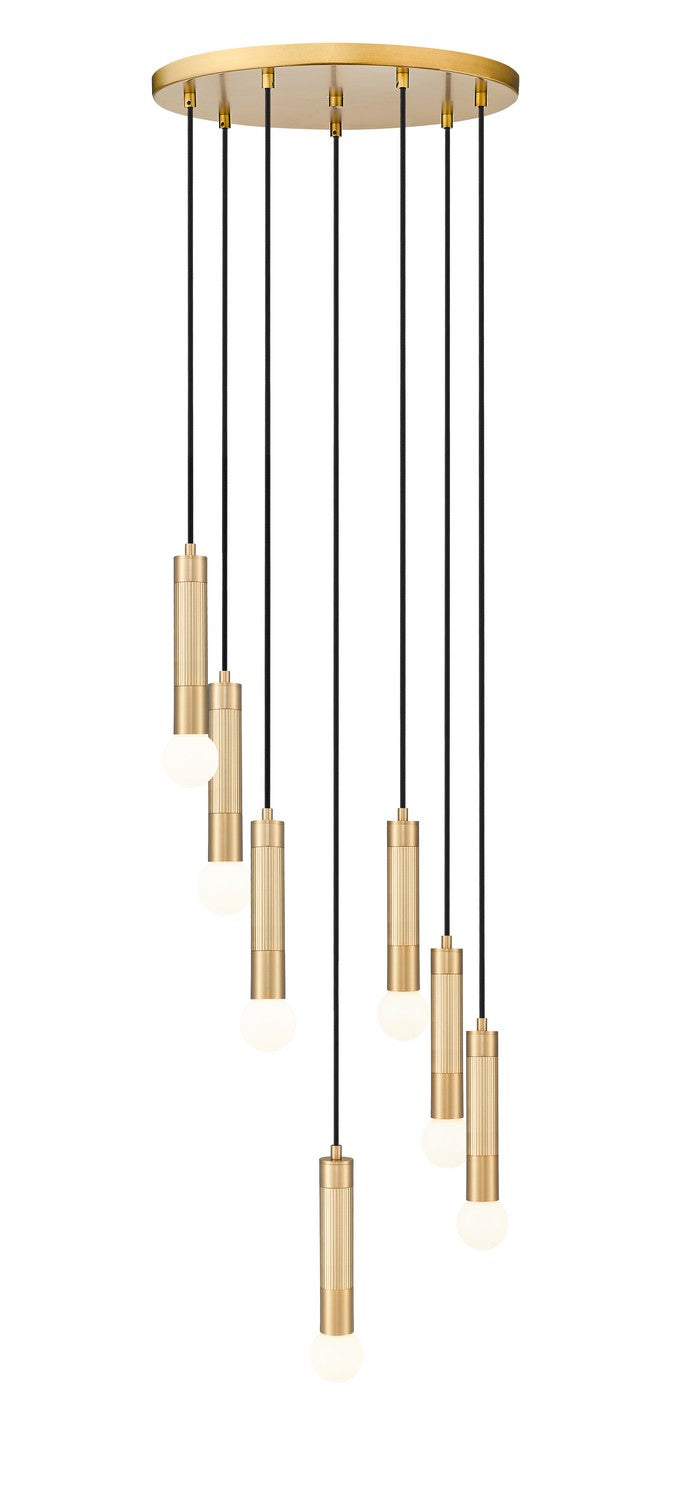 Z-Lite 1956P-7R-MGLD Seven Light Chandelier, Modern Gold