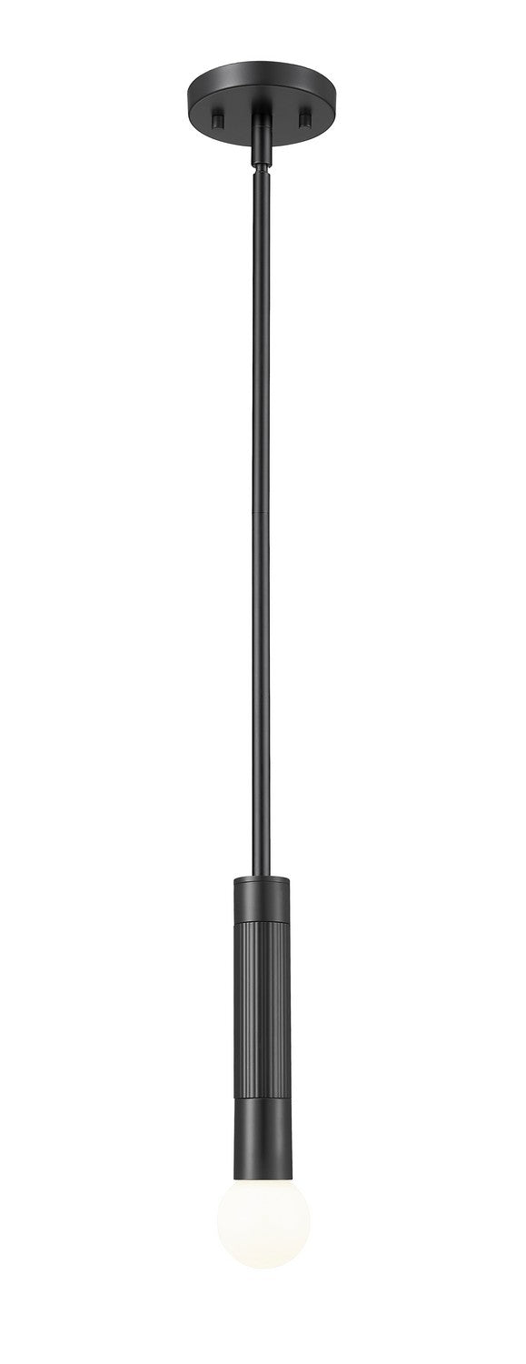Z-Lite 1956P-ROD-MB One Light Pendant, Matte Black