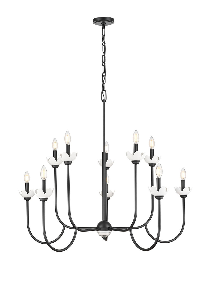 Z-Lite 352-10MB Ten Light Chandelier, Matte Black