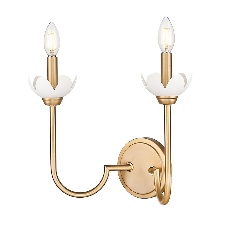 Z-Lite 352-2S-MGLD Two Light Wall Sconce, Modern Gold