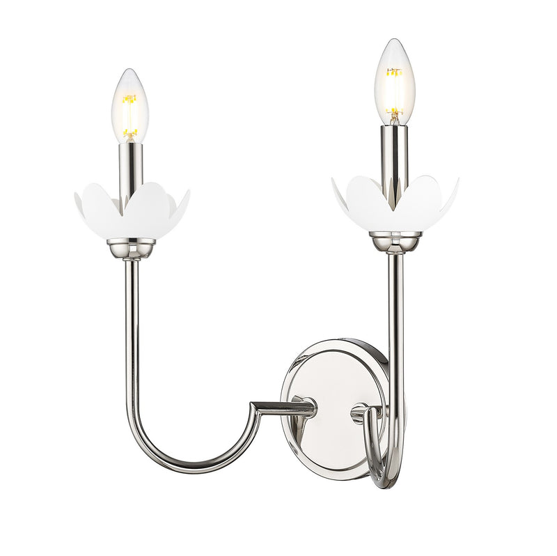 Z-Lite 352-2S-PN Two Light Wall Sconce, Polished Nickel