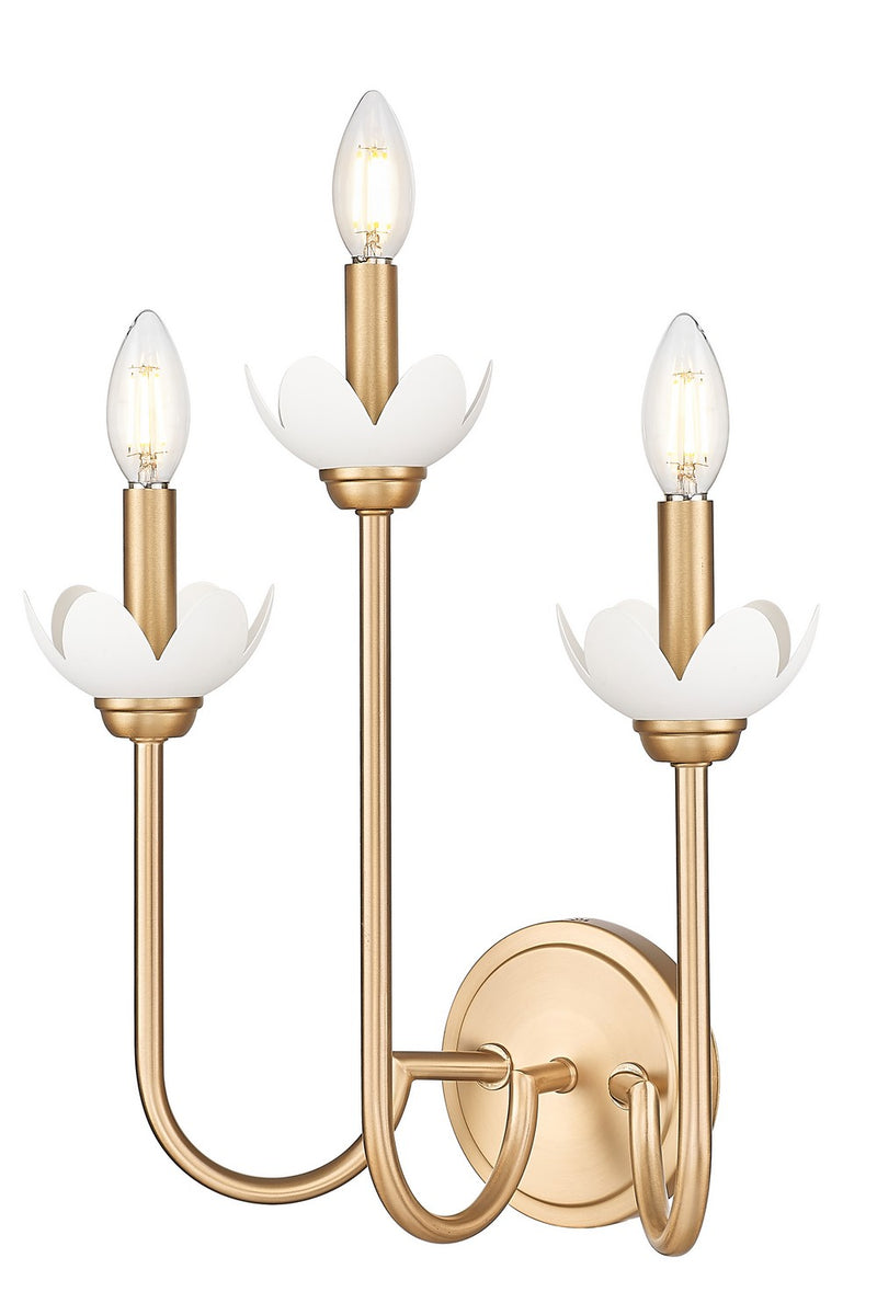 Z-Lite 352-3S-MGLD Three Light Wall Sconce, Modern Gold