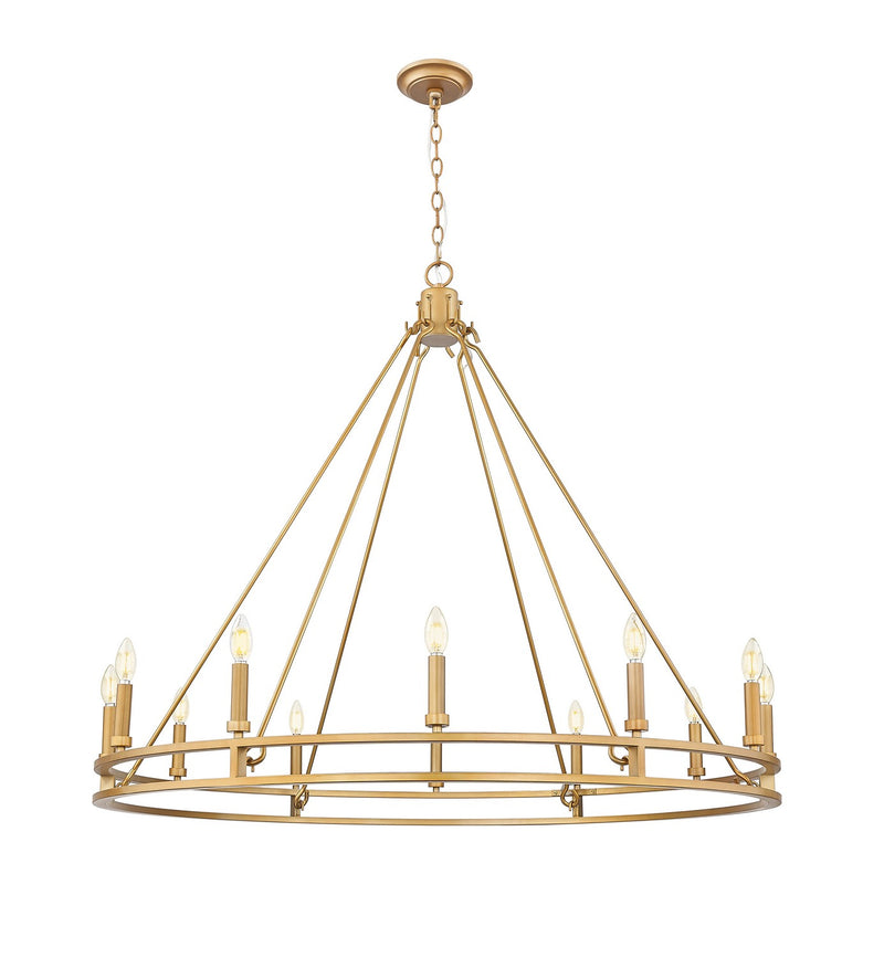 Z-Lite 4005-12SBR 12 Light Chandelier, Signature Brass