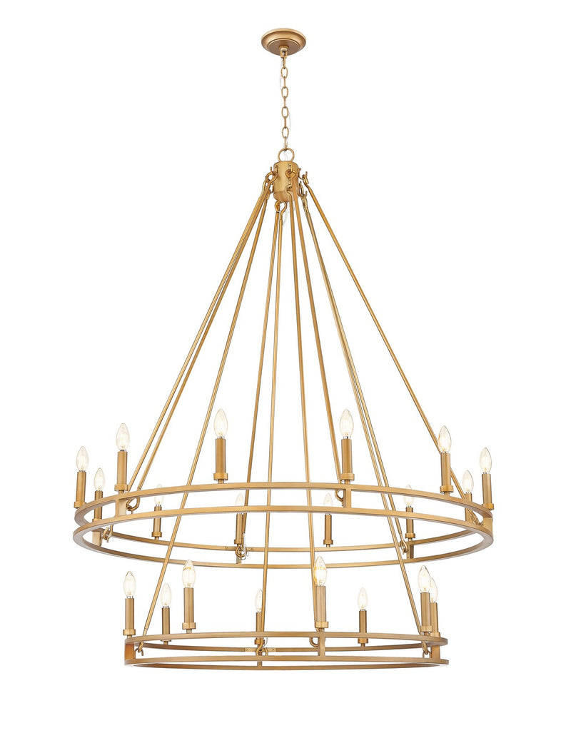 Z-Lite 4005-20SBR 20 Light Chandelier, Signature Brass