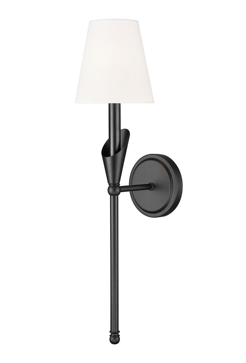 Z-Lite 4014-1SA-MB One Light Wall Sconce, Matte Black
