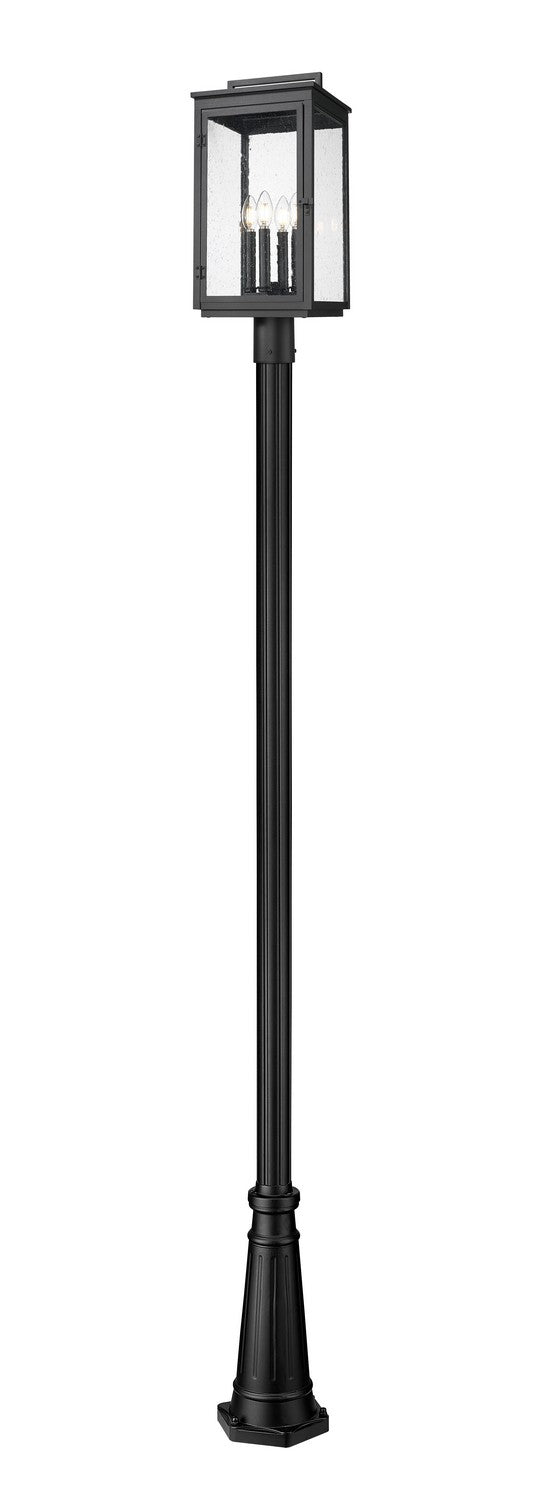 Z-Lite 5019PHBR-519P-BK Four Light Outdoor Post Mount, Sand Black