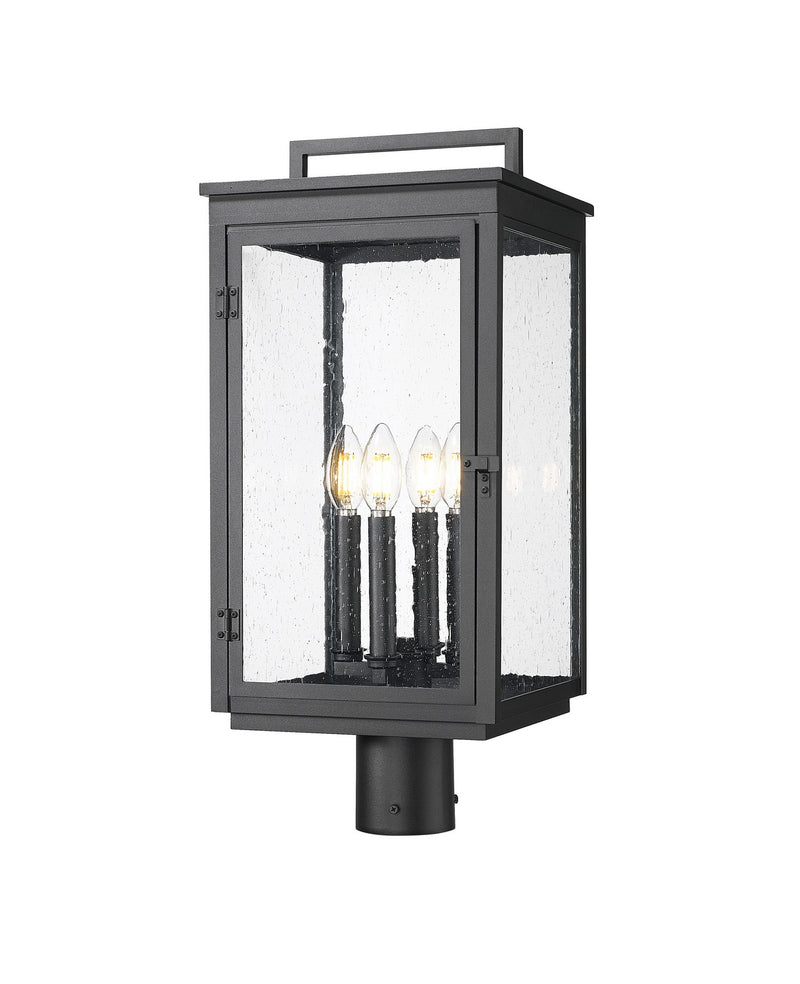 Z-Lite 5019PHBR-BK Four Light Outdoor Post Mount, Sand Black