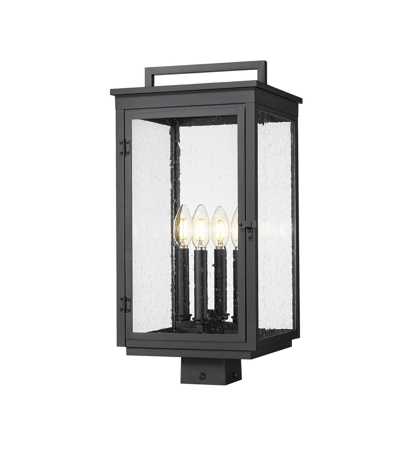 Z-Lite 5019PHBS-BK Four Light Outdoor Post Mount, Sand Black
