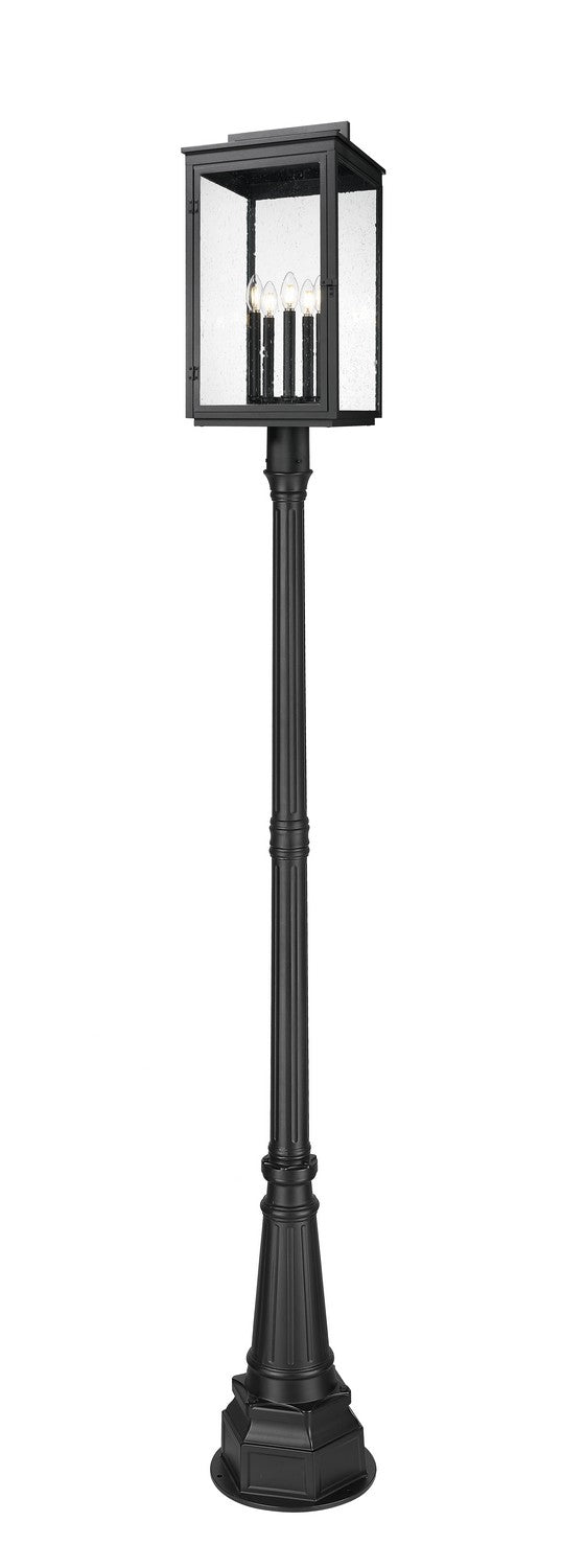 Z-Lite 5019PHXLR-564P-BK Five Light Outdoor Post Mount, Sand Black