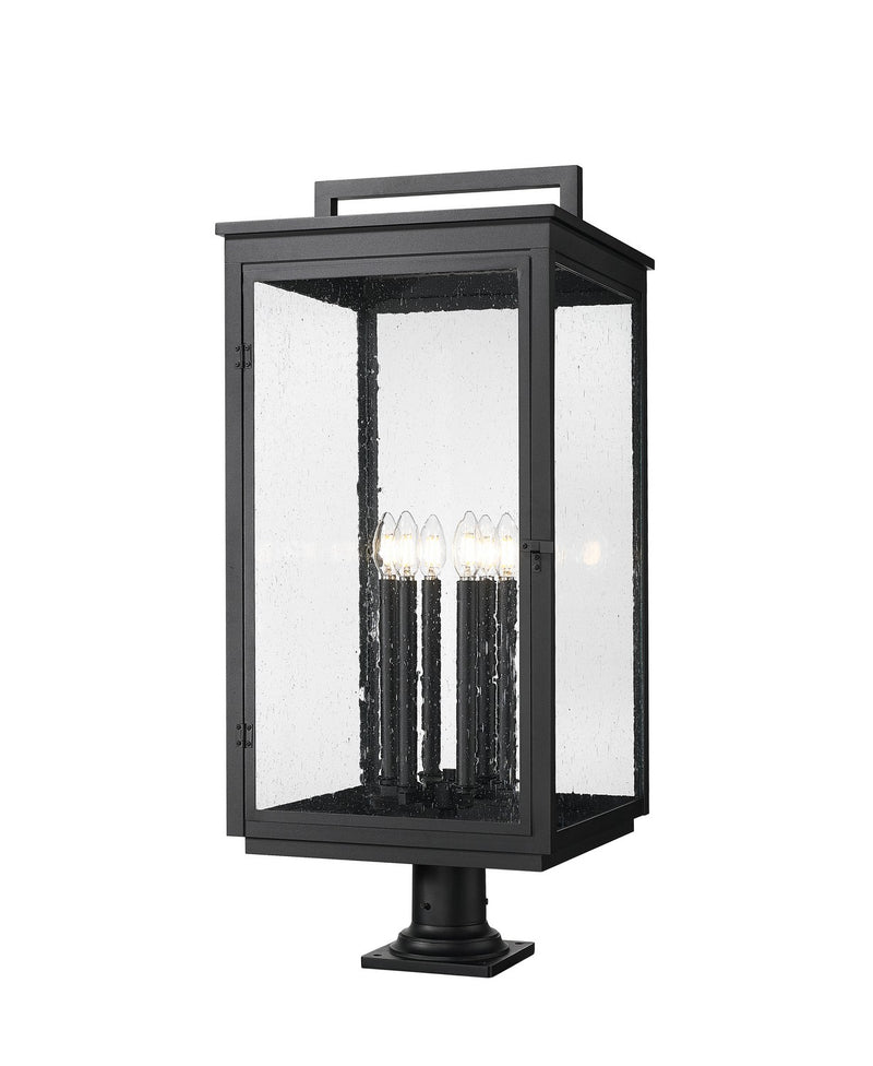 Z-Lite 5019PHXXLR-533PM-BK Six Light Outdoor Pier Mount, Sand Black