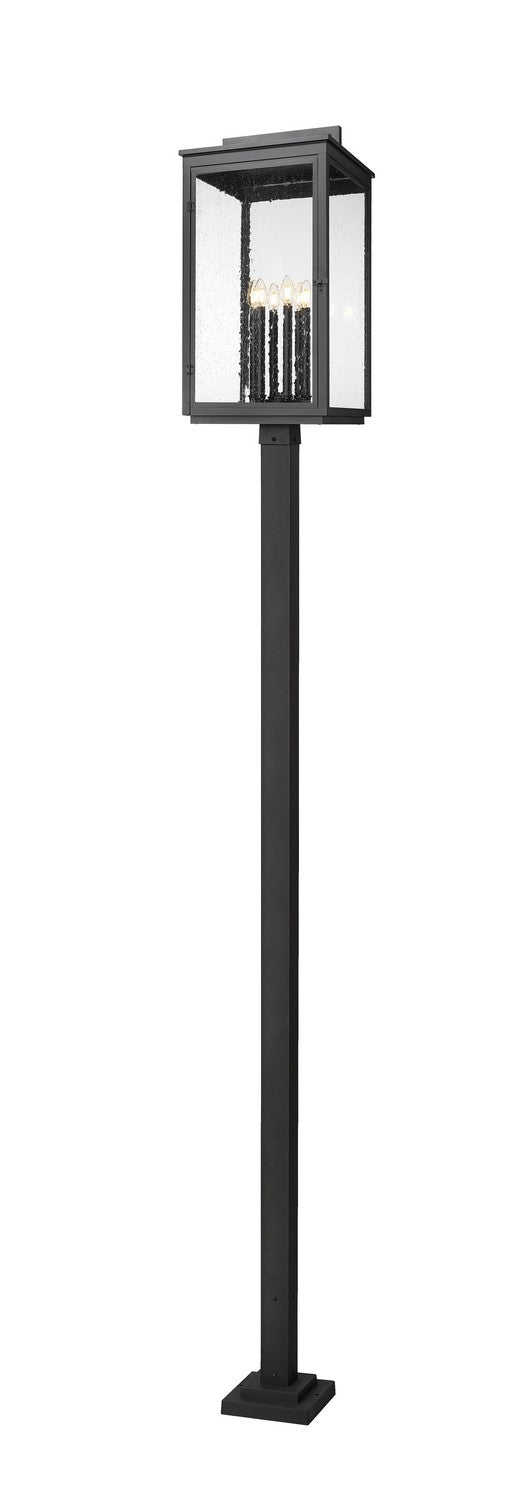 Z-Lite 5019PHXXLS-536P-BK Six Light Outdoor Post Mount, Sand Black