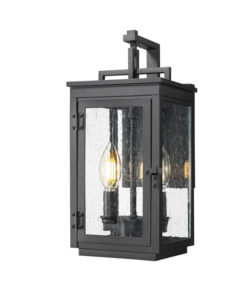Z-Lite 5019S-BK Two Light Outdoor Wall Mount, Sand Black