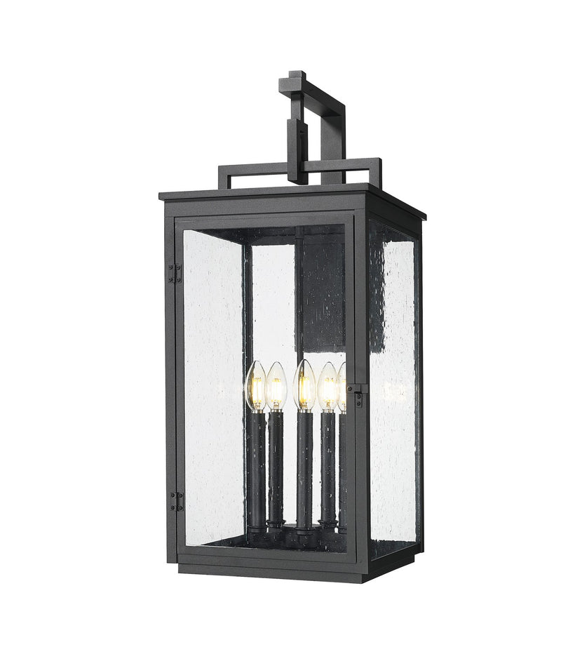 Z-Lite 5019XL-BK Five Light Outdoor Wall Mount, Sand Black