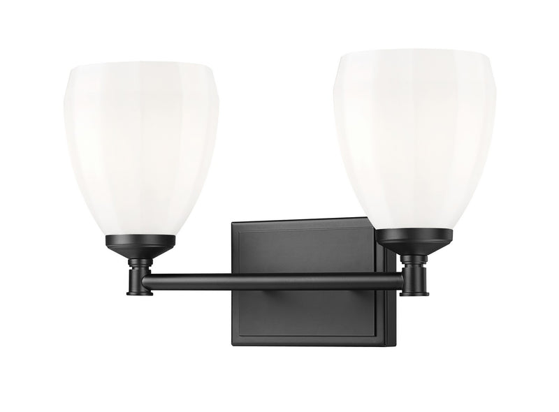 Z-Lite 7004-2V-MB Two Light Vanity, Matte Black