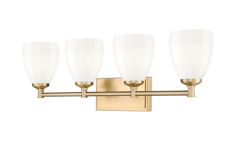 Z-Lite 7004-4V-MGLD Four Light Vanity, Modern Gold