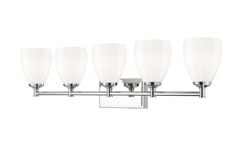 Z-Lite 7004-5V-CH Five Light Vanity, Chrome
