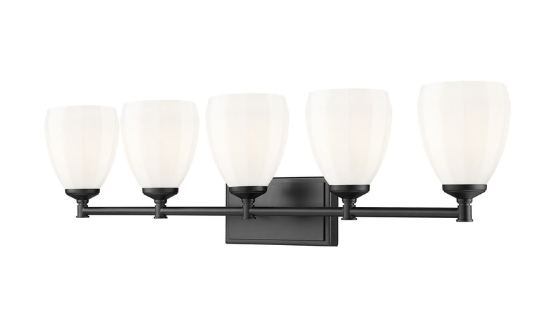Z-Lite 7004-5V-MB Five Light Vanity, Matte Black