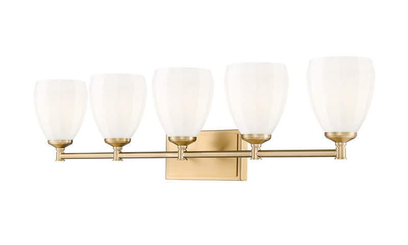 Z-Lite 7004-5V-MGLD Five Light Vanity, Modern Gold