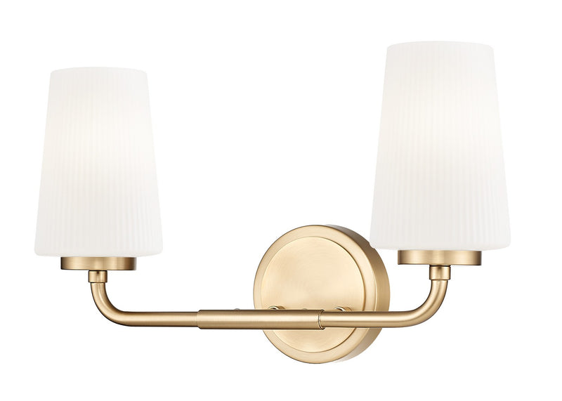 Z-Lite 7005-2V-MGLD Two Light Vanity, Modern Gold