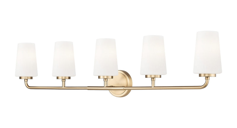 Z-Lite 7005-5V-MGLD Five Light Vanity, Modern Gold