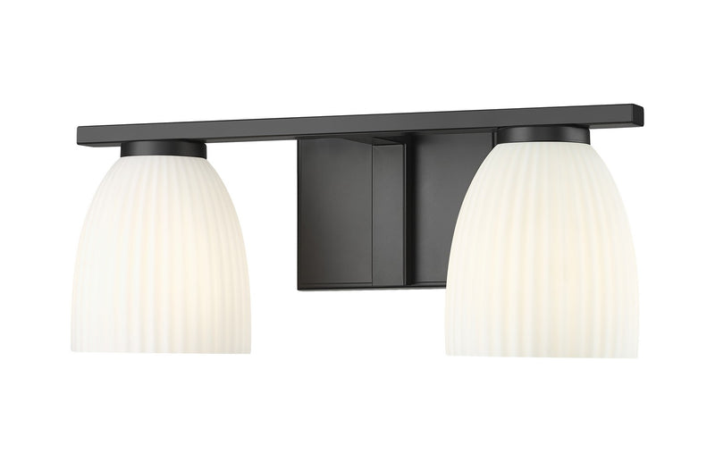 Z-Lite 7518-2V-MB Two Light Vanity, Matte Black